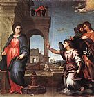 Andrea Del Sarto Canvas Paintings - The Annunciation